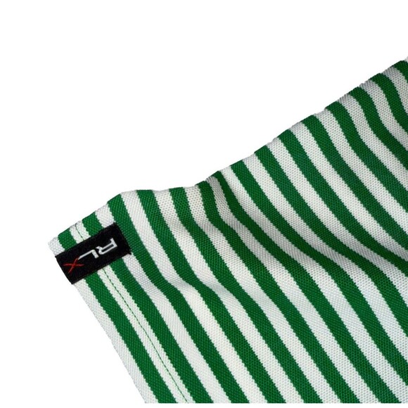 RLX by Ralph Lauren Golf Polo Men's Size Medium Green and White Stripe - Picture 5 of 7
